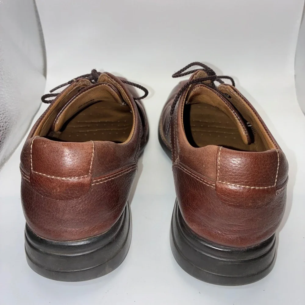Johnston & Murphy XC4 Mens 9.5M Brown Leather Bicycle Toe‎ Derby Shoes 59-10186